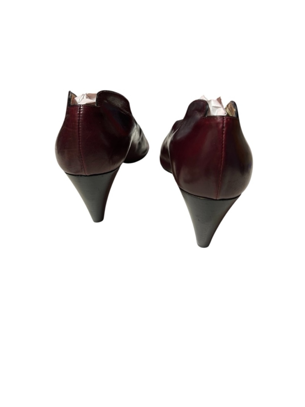 Walter Steiger Vintage Luxury Burgundy Pointed Patent Leather Banana Heels - Picture 5 of 8